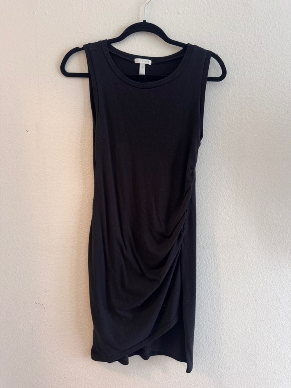 Leith Black Sleeveless Fitted Mini Dress, size medium